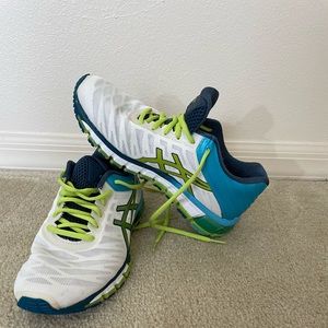 ASICS gel quantum 180 blue and green